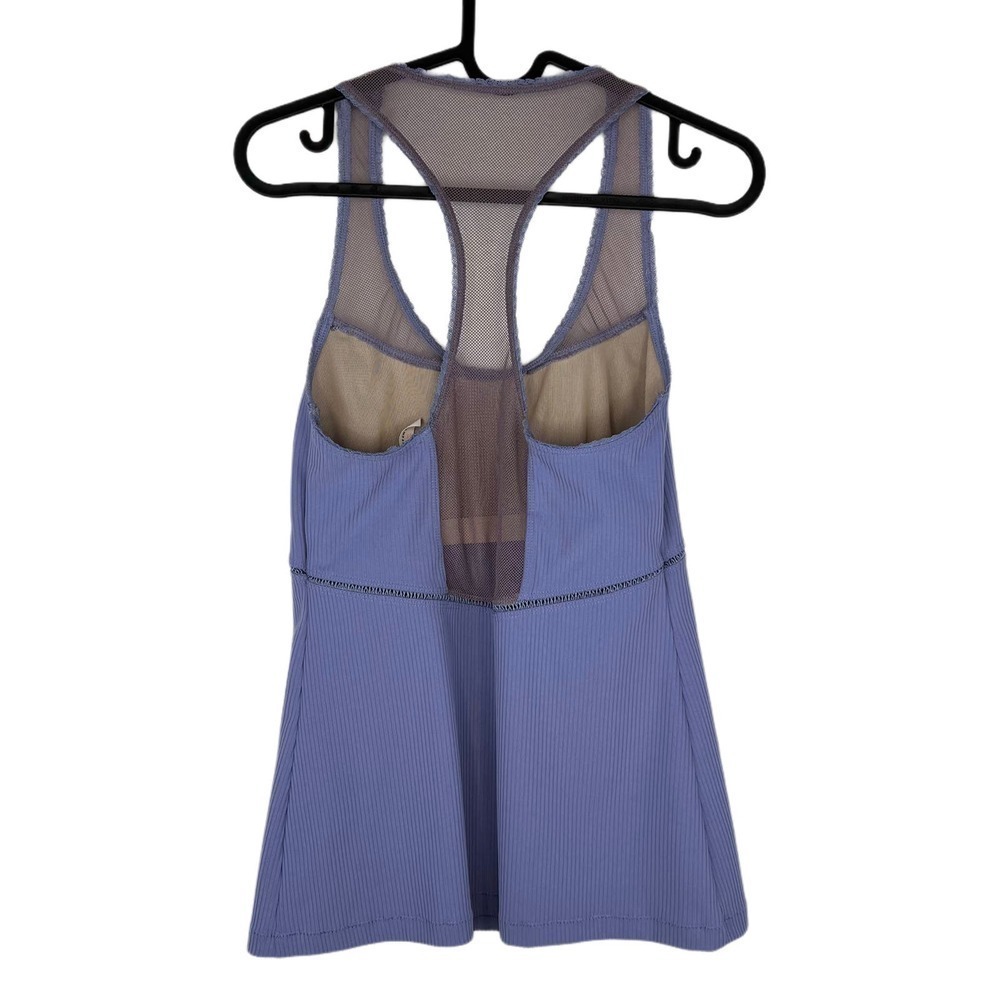 Free People Movement Mesh Lace Inset Racerback Ribbed Athletic Tank Size Medium - Picture 2 of 6